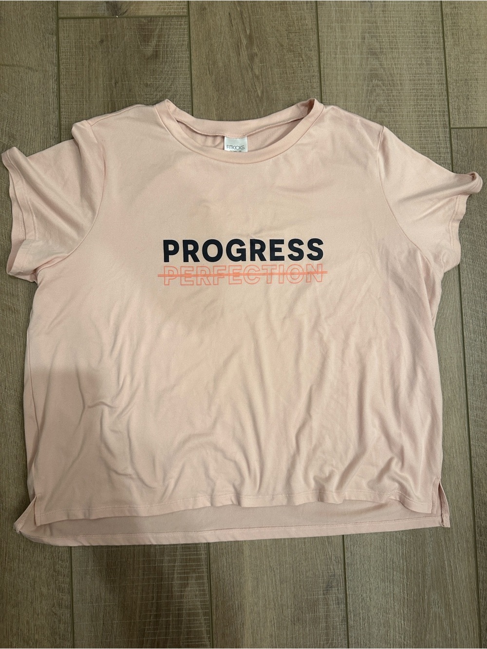 Progress Graphic Short Sleeve Tee in Light Pink